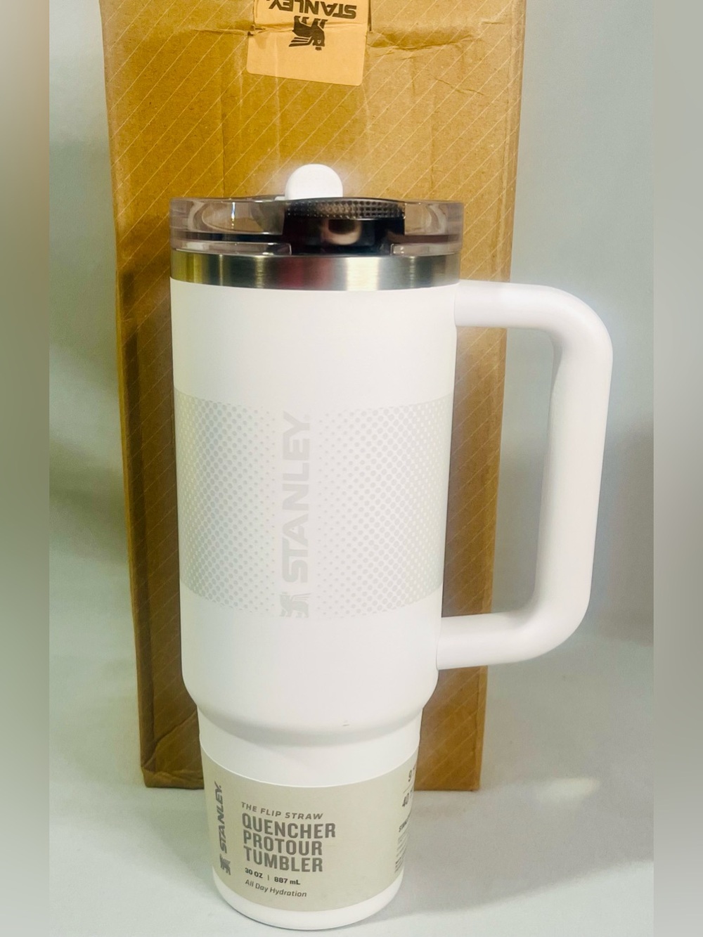 Stanley Flip Straw 30oz Quencher Protour Tumbler- White